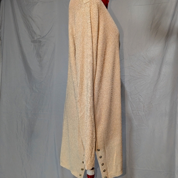 Shimmer cream/gold tunic top - Picture 3 of 5